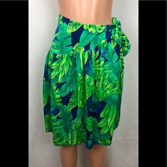 Jantzen Other - Jantzen Beach cover up wrap tie skirt tropical